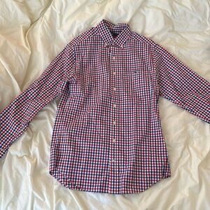 Vineyard Vines Red Blue White Check Dress Shirt